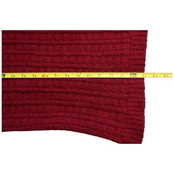 Faherty Aria Burgundy Wool and Alpaca Knit Sweater V-Neck Balloon Sleeves Size S - Picture 15 of 15